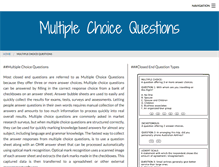 Tablet Screenshot of multiple-choice-questions.com